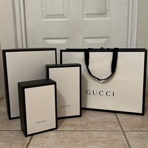 AUTHENTIC Gucci Boxes and big shopping bag